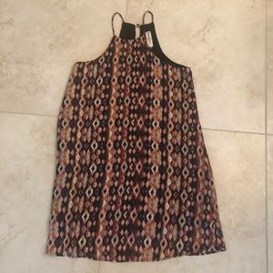 Colorful high neck dress